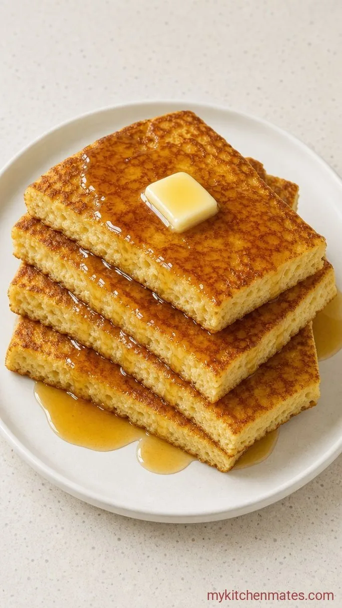 Fluffy High-Protein Sheet Pan Pancakes Step 5: Slice and Serve