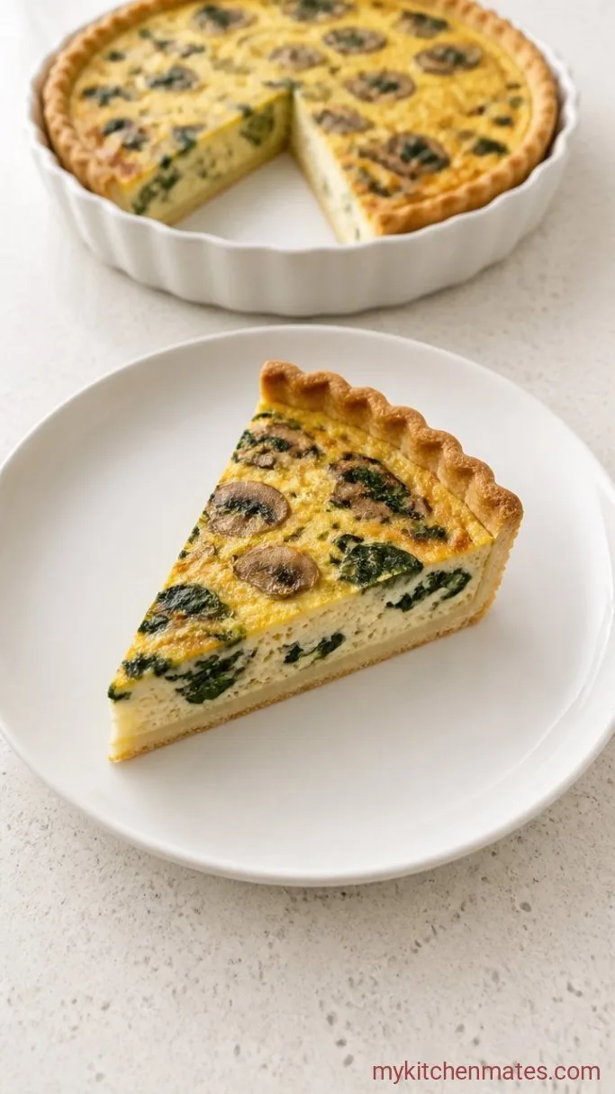 Creamy Vegan Tofu Quiche (Just 7 Ingredients) Step 5: Slice and Serve