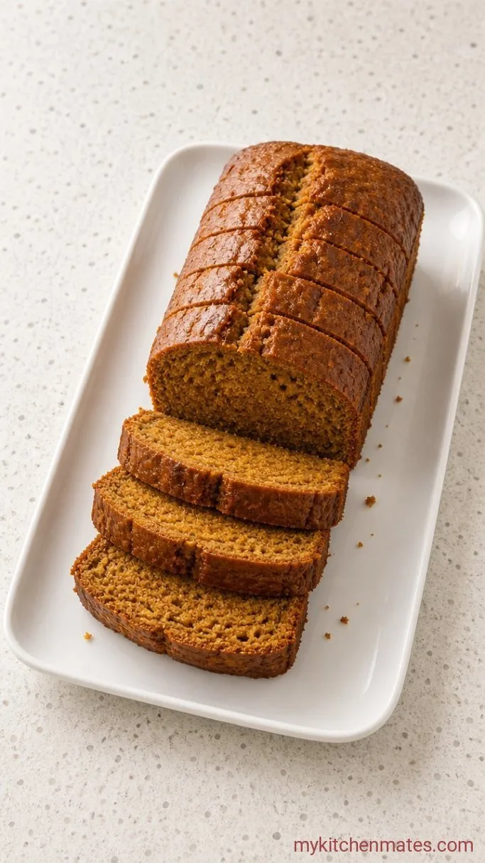 Moist One-Bowl Pumpkin Banana Bread Step 5: Slice and Serve