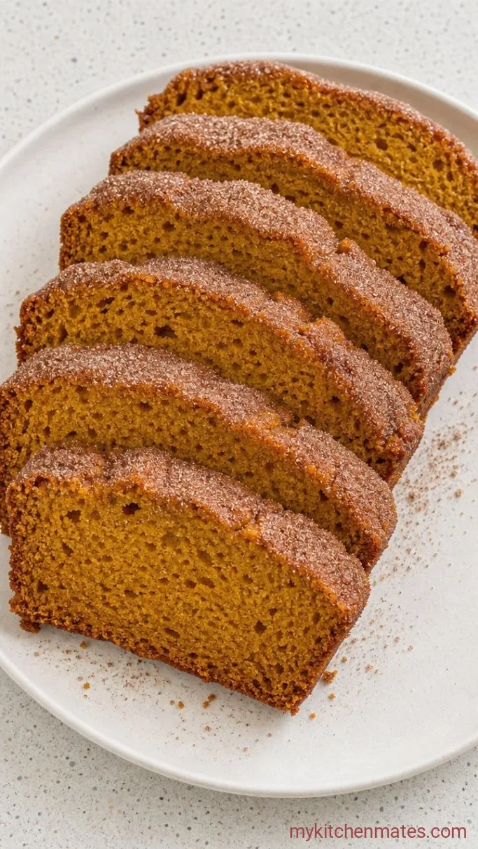 Snickerdoodle Pumpkin Bread with Cinnamon Sugar Crust Step 5: Slice and Serve