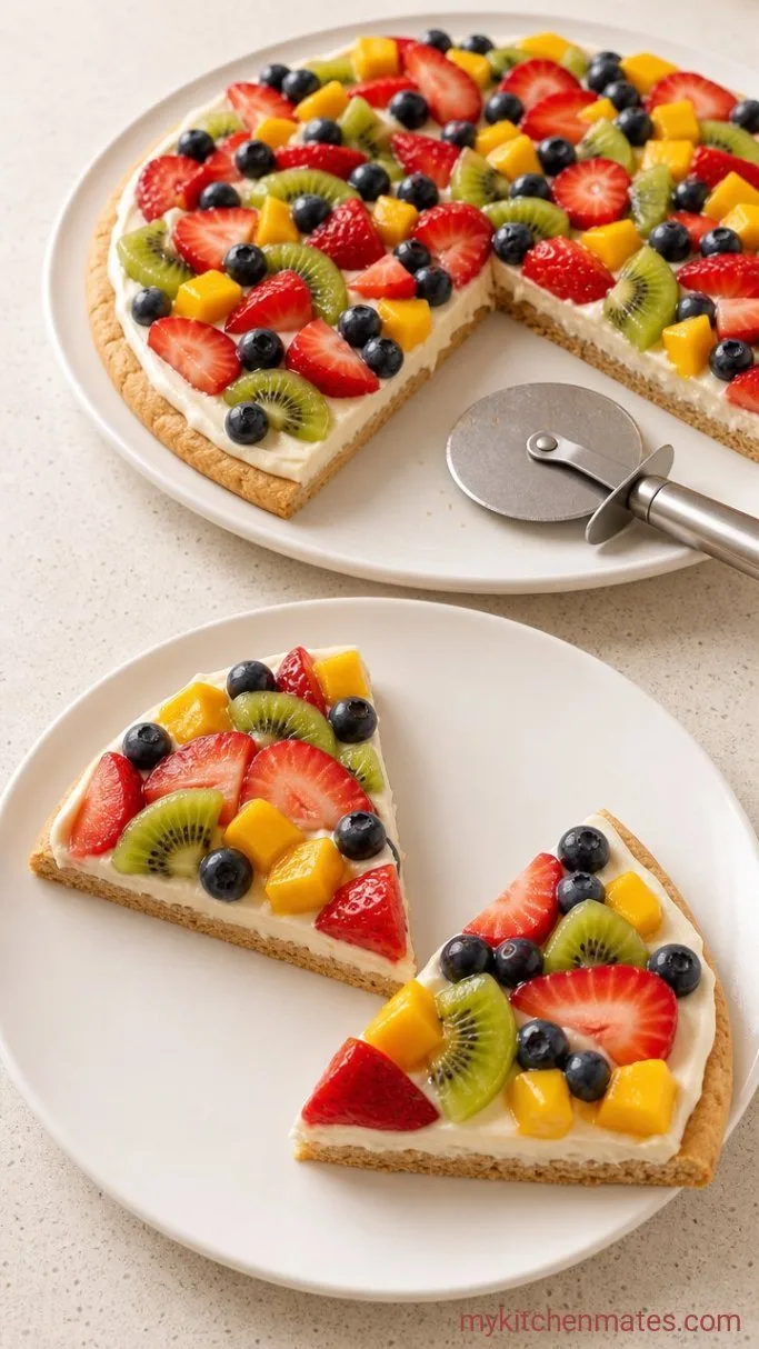 Giant Fruit Pizza Sugar Cookie Step 5: Slice and Serve
