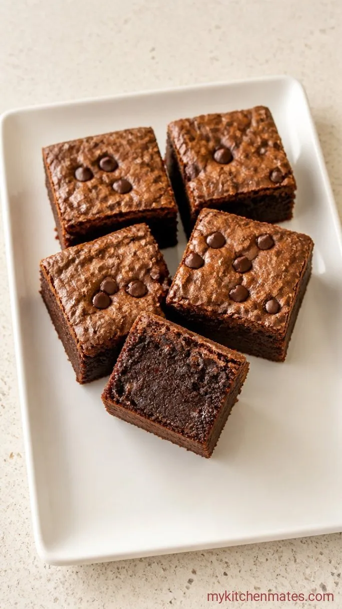 Fudgy Vegan Brownie Recipe (No Eggs, No Dairy) Step 5: Slice and Serve