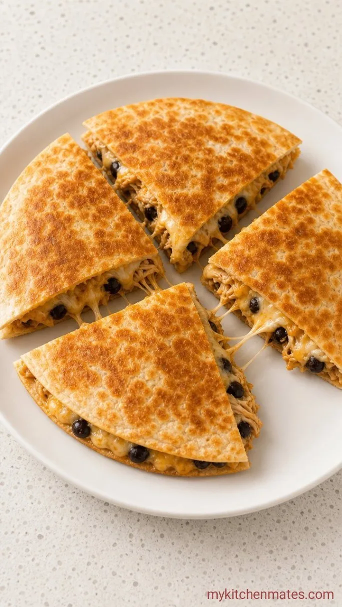 20-Minute High Protein Chicken Quesadilla Step 5: Slice and Serve