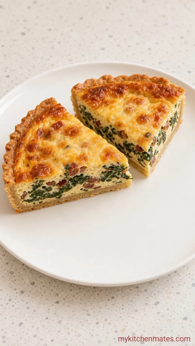 Gluten-Free Quiche with Bacon and Spinach Step 5: Slice and Serve