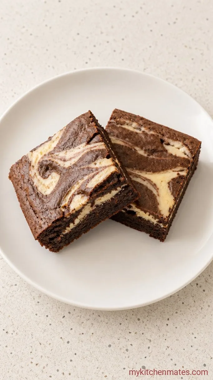 Fudgy Cream Cheese Brownies with Cheesecake Swirl Step 5: Slice and Serve