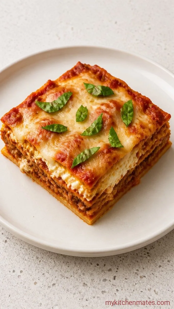 Easy No-Boil Baked Ravioli Casserole Step 5: Slice and Serve