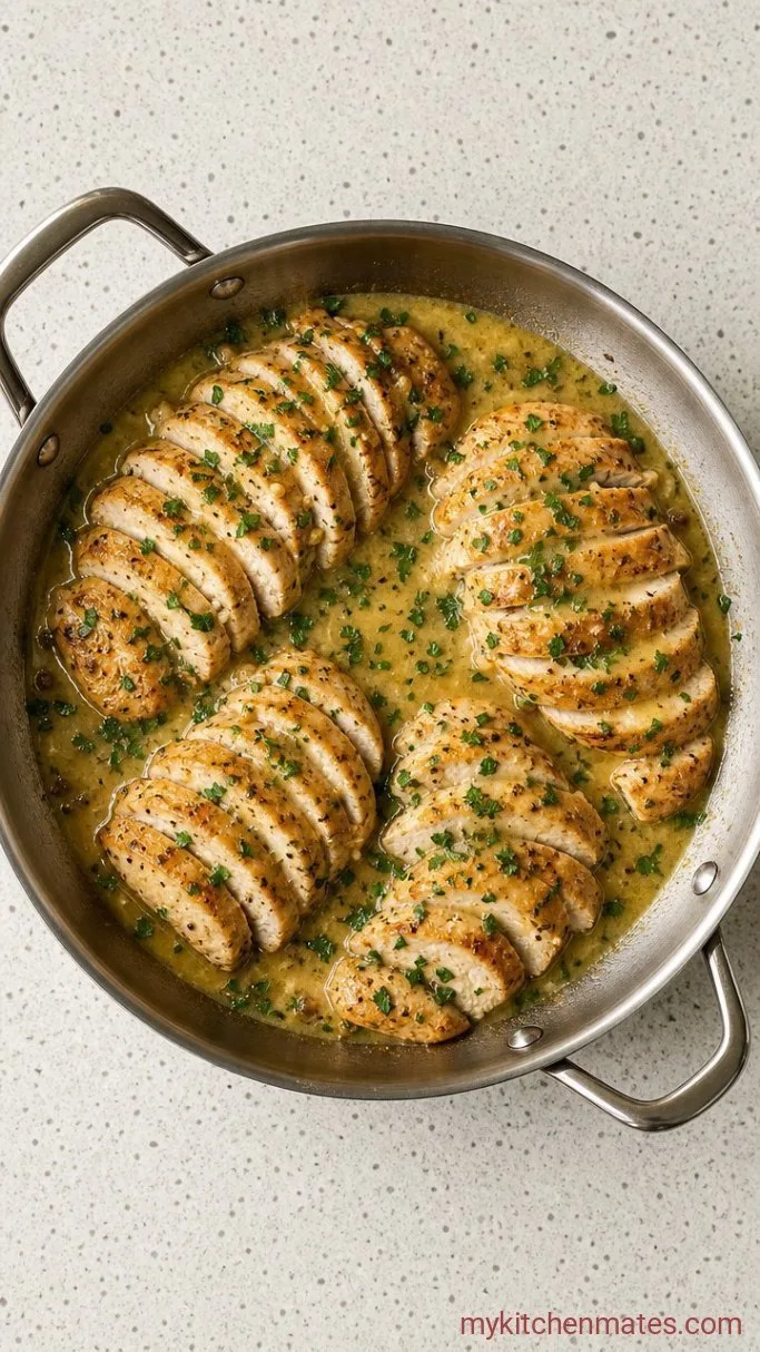 Juicy Buttermilk Chicken Breast with a Tangy Pan Sauce Step 5: Slice and Spoon Over the Sauce