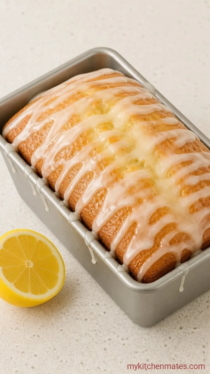 Bright and Tender Lemon Loaf Cake Step 5: Soak and Glaze the Warm Loaf