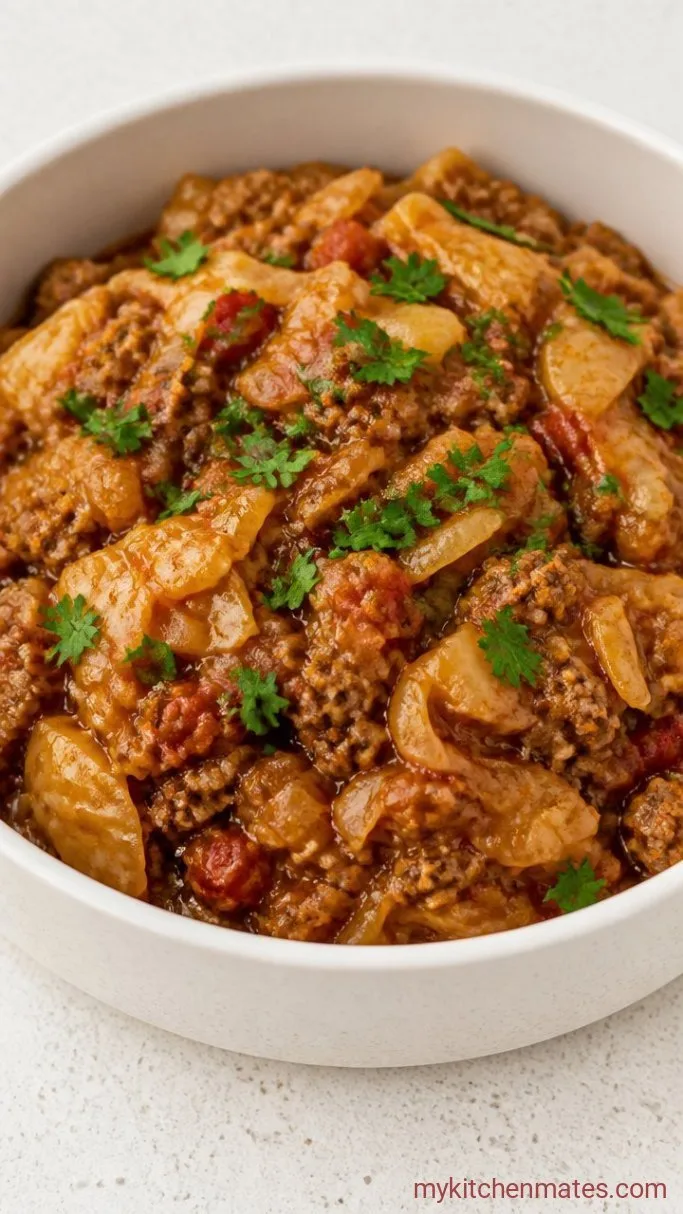 30-Minute One-Skillet Cabbage Roll in a Bowl Step 5: Spoon Into Bowls and Serve