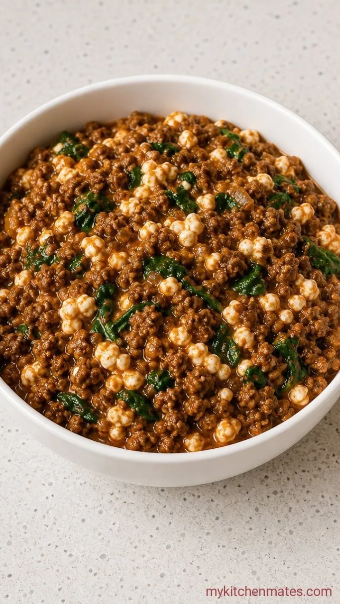 15-Minute High-Protein Cottage Cheese Beef Bowl Step 5: Spoon Into Bowls
