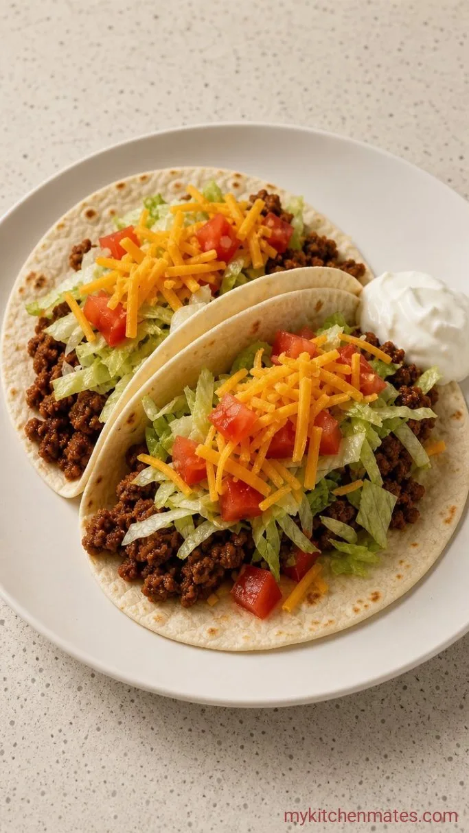 Easy Crockpot Taco Meat Step 5: Spoon Into Tortillas and Top