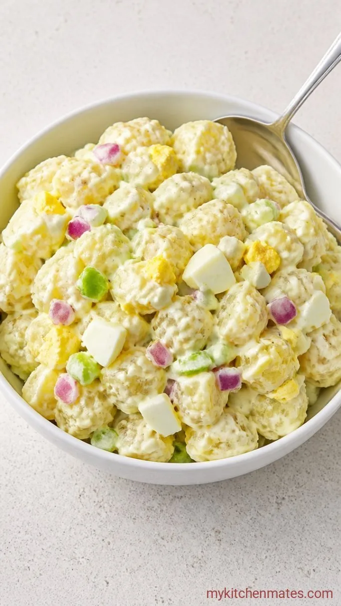 Classic Potato Salad (Creamy, Tangy, and Never Watery) Step 5: Spoon It Into a Bowl and Serve