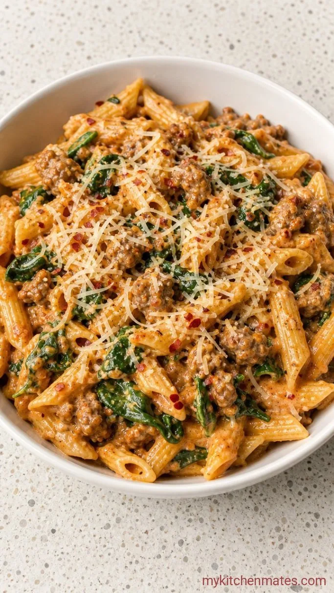Creamy One Pot Sausage Pasta (Ready in 35 Minutes) Step 5: Spoon It Warm