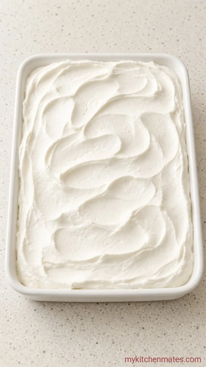Step 5: Spread the Whipped Cream