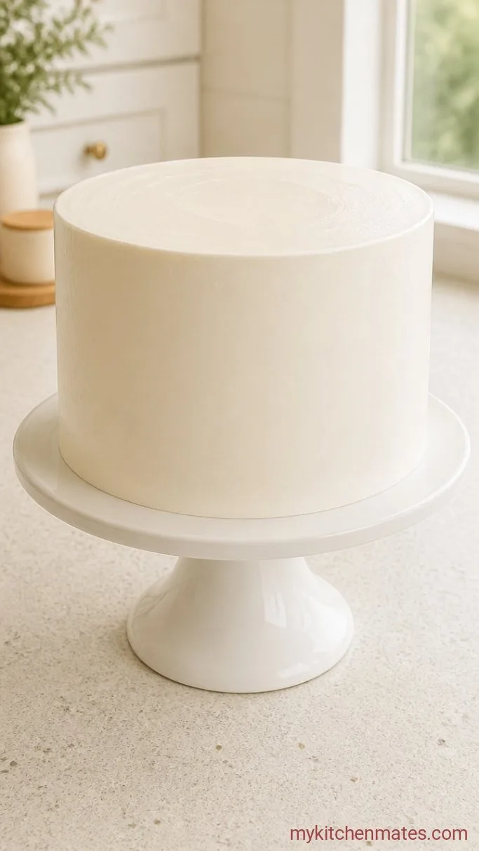 Easy Unicorn Birthday Cake with Rainbow Layers Step 5: Stack and Frost the Cake
