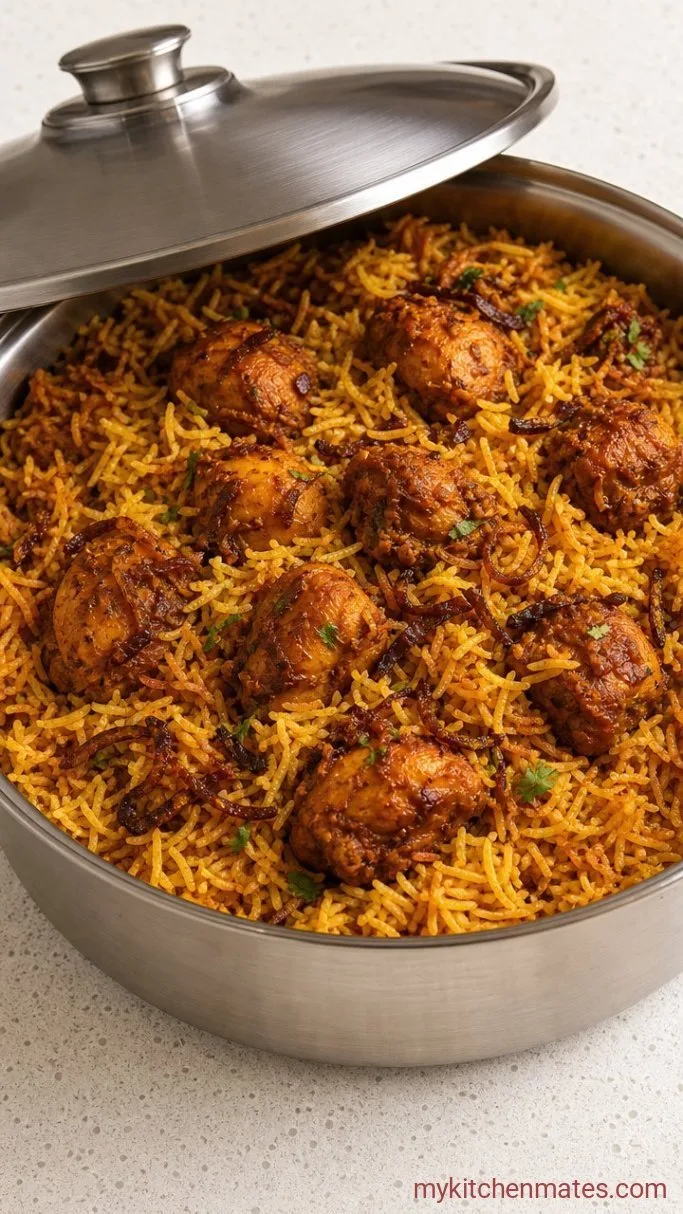 Chicken Biryani Recipe (Indian Spiced Chicken and Rice) Step 5: Steam the Biryani (Dum Cook)