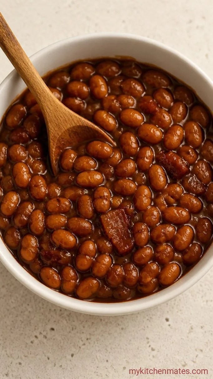 Slow Cooker Baked Beans with Bacon and Brown Sugar Step 5: Stir and Serve