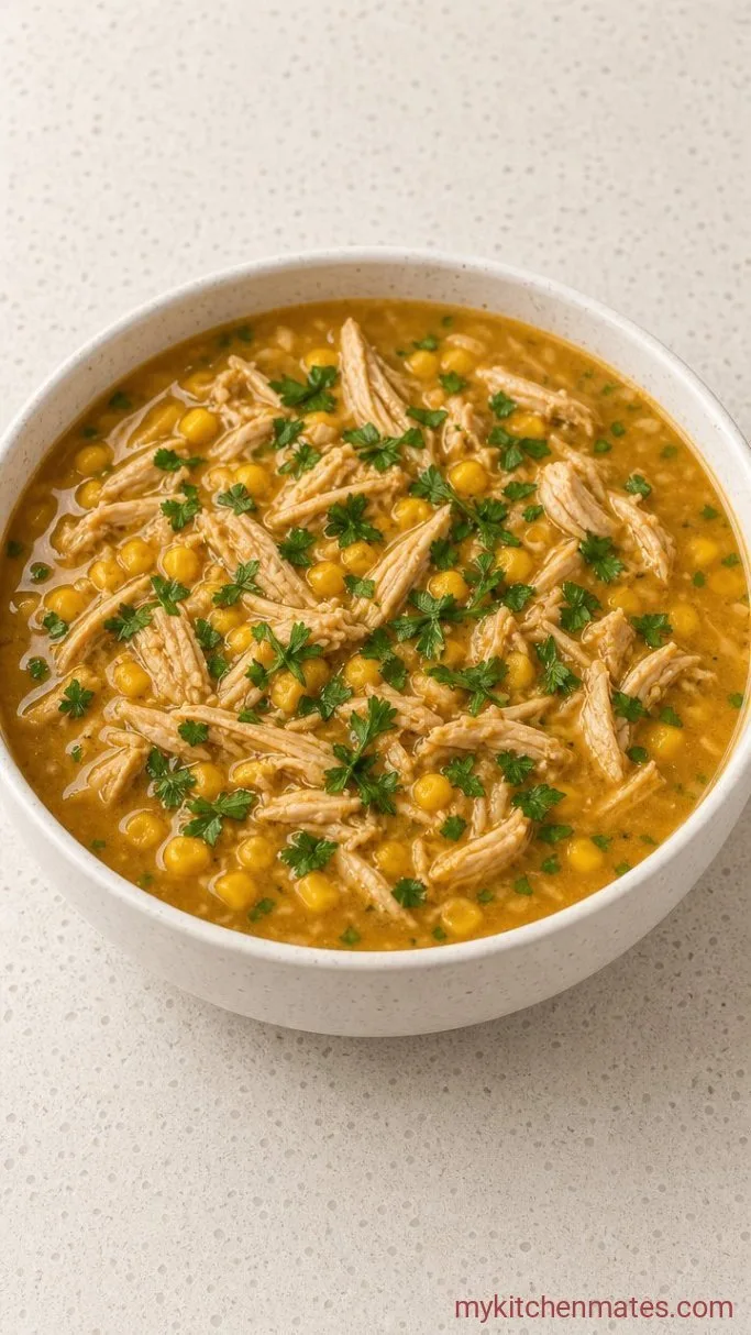 Quick Weeknight Chicken Corn Soup Step 5: Stir in Chicken and Serve