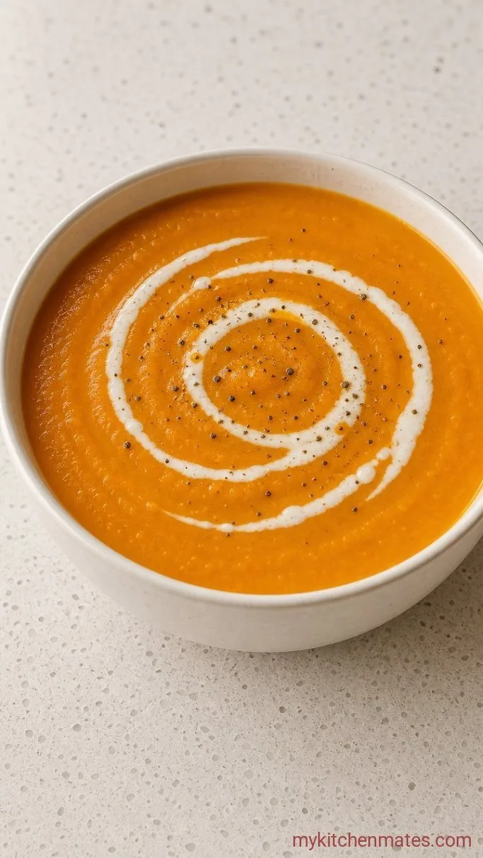 Creamy Carrot Potato Soup (Ready in 35 Minutes) Step 5: Swirl and Serve
