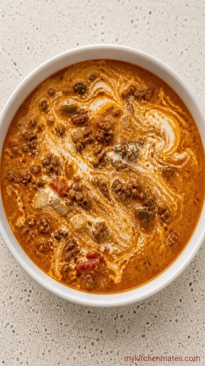 Hearty 30-Minute Low Carb Taco Soup Step 5: Swirl in the Cream Cheese and Serve