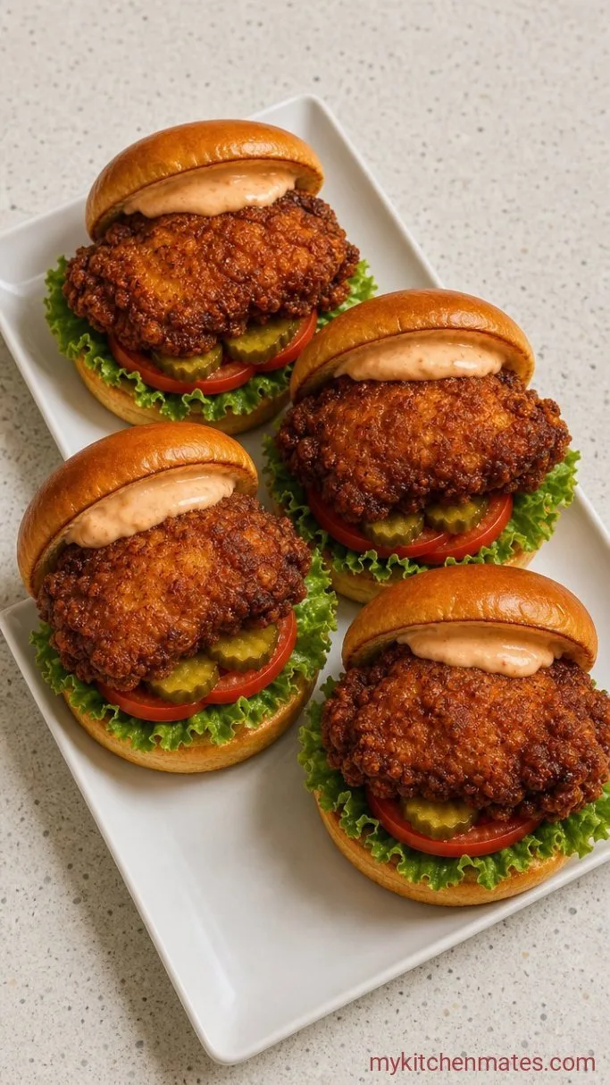 Crispy Buttermilk Fried Chicken Burger Step 5: Toast and Build the Burgers