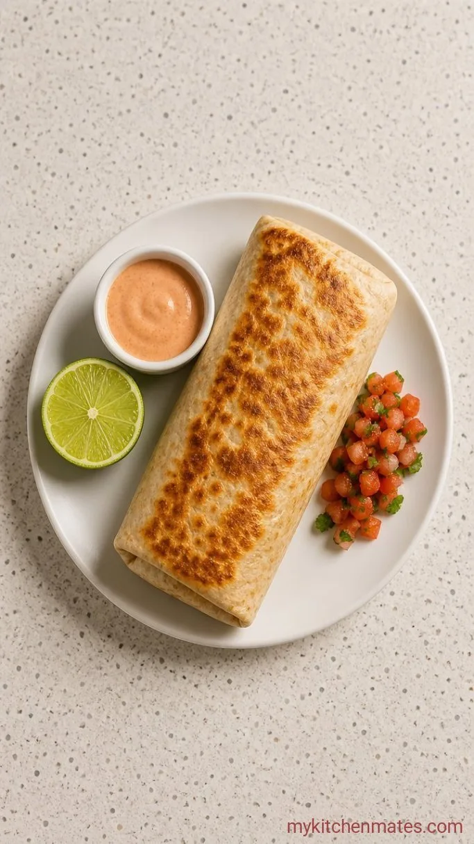 Grilled Chicken Burritos with Creamy Chipotle Sauce Step 5: Toast and Serve