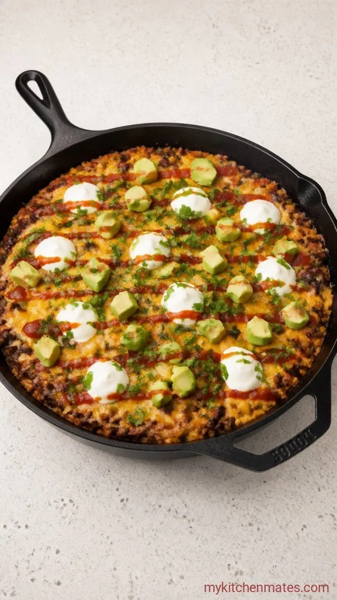 30-Minute Sheet Pan Taco Bake with Crispy Tortillas Step 5: Top and Serve