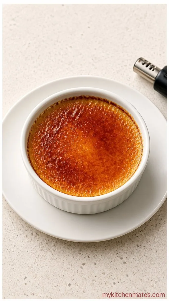 Make-Ahead Pumpkin Creme Brulee Step 5: Torch the Sugar and Serve