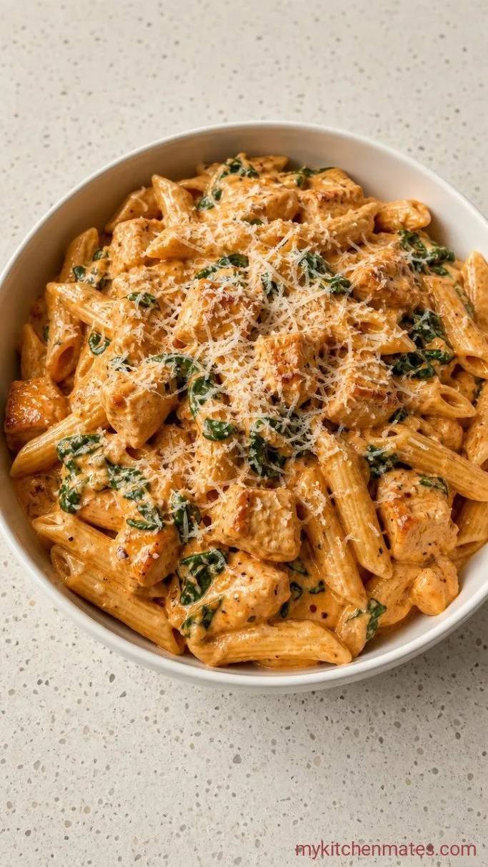 30-Minute Creamy Chicken Penne Pasta Step 5: Toss and Serve