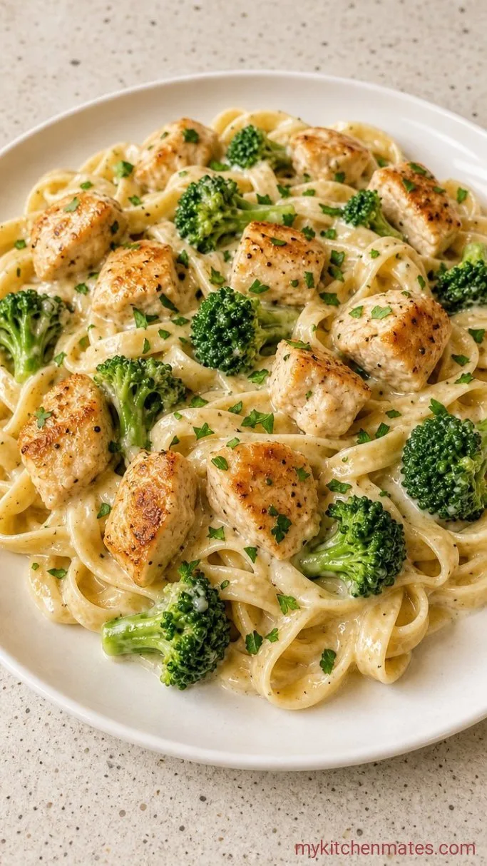 30-Minute Chicken Broccoli Alfredo Step 5: Toss and Serve