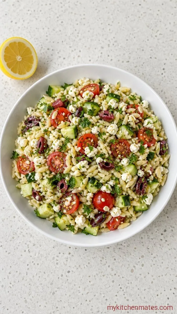 Bright Greek Orzo Salad (Ready in 20 Minutes) Step 5: Toss and Serve