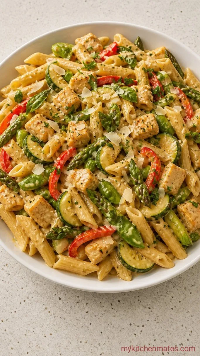 30-Minute Chicken Pasta Primavera Step 5: Toss and Serve