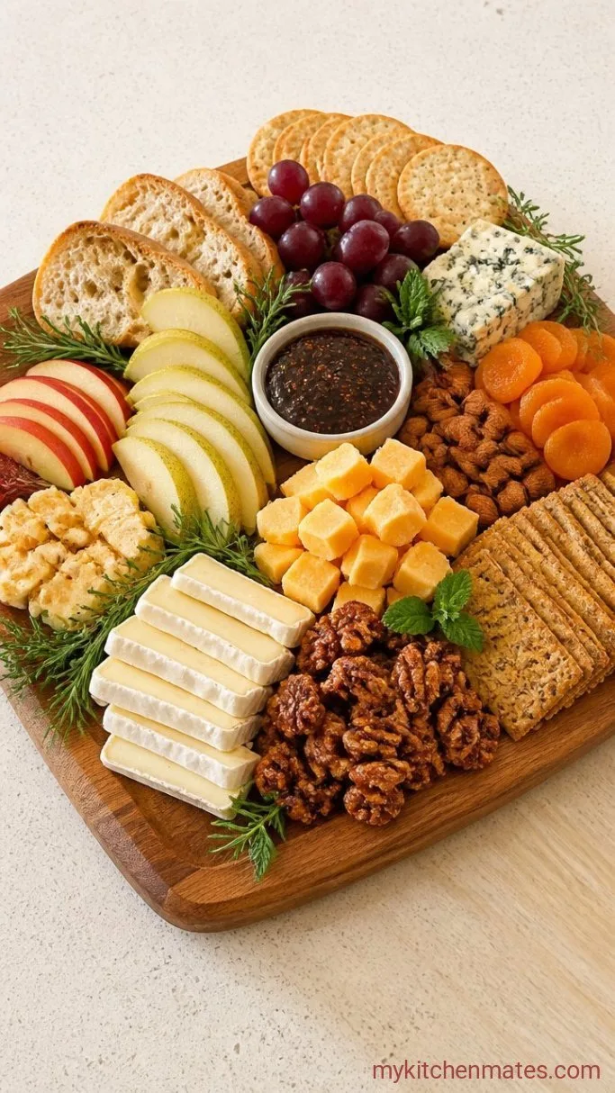 20-Minute Vegetarian Charcuterie Board Step 5: Tuck in Fresh Herbs and Serve