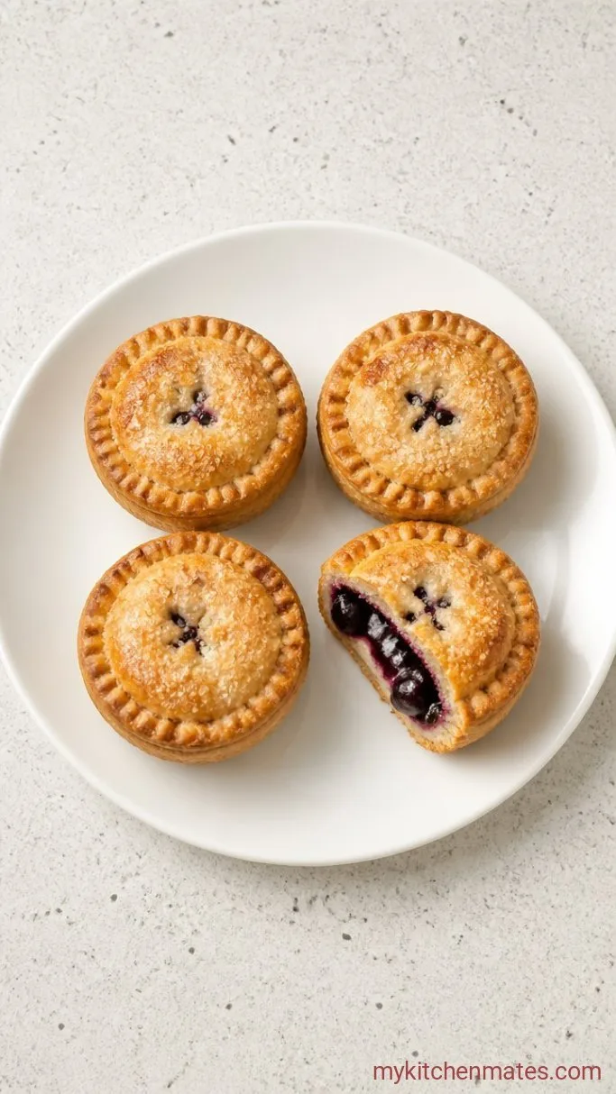 Mini Blueberry Pies Made in a Muffin Tin Step 5: Unmold and Serve