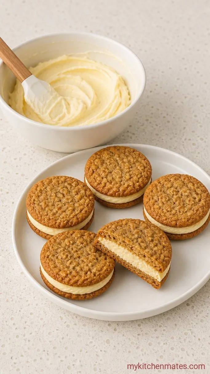 Soft Oatmeal Sandwich Cookies (Homemade Cream Pies) Step 5: Whip the Filling and Sandwich the Cookies