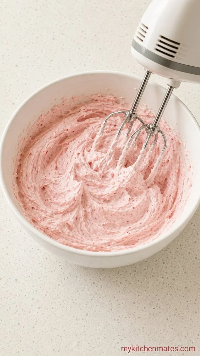 Step 5: Whip the Strawberry Cream Cheese Frosting