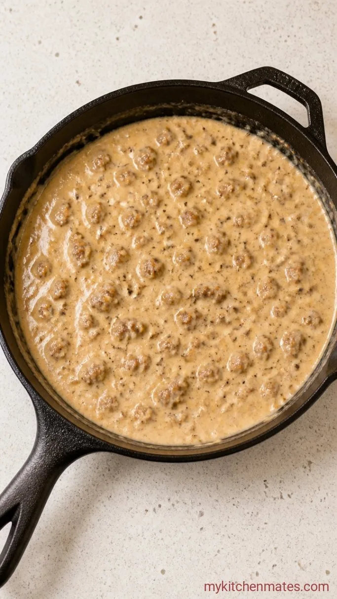 Step 5: Whisk and Simmer the Gravy