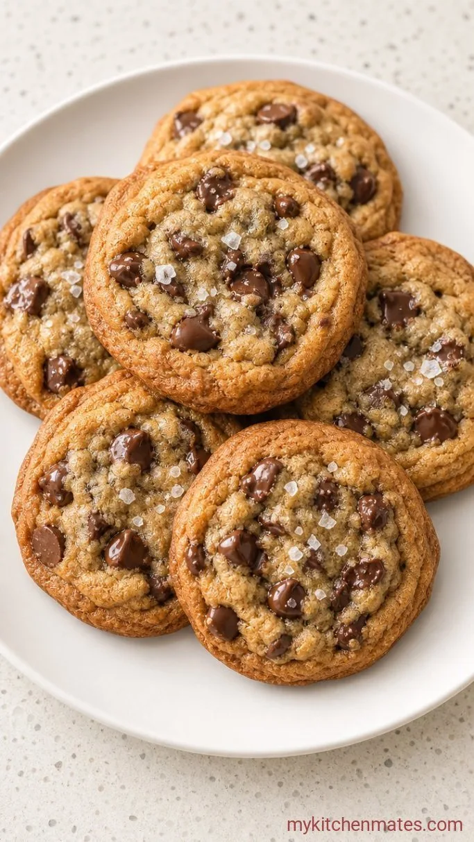Browned Butter Sea Salt Chocolate Chip Cookies Step 6: Bake and Salt the Cookies
