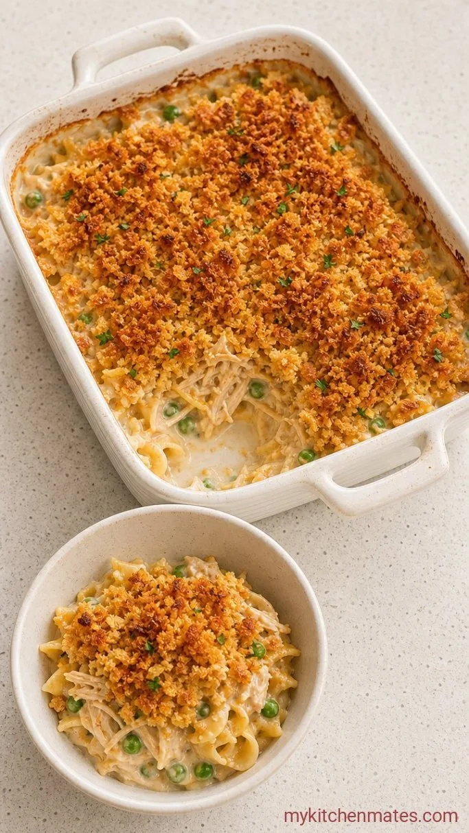 Creamy Turkey Noodle Casserole (No Canned Soup) Step 6: Bake and Serve