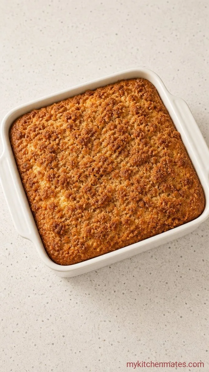 Sour Cream Streusel Coffee Cake Step 6: Bake the Cake