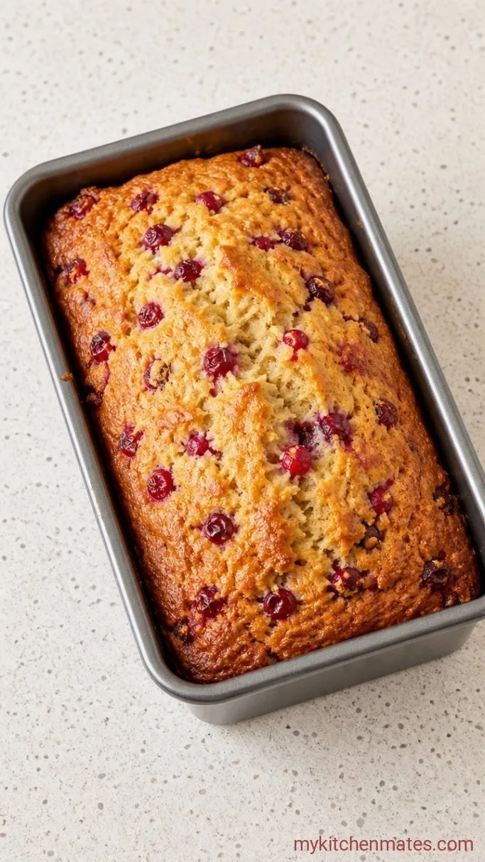 Moist Cranberry Orange Loaf Cake Step 6: Bake the Loaf