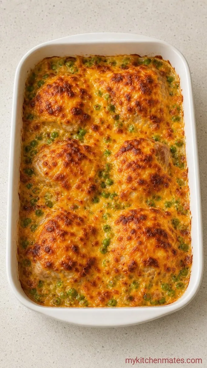 One-Pan Creamy Chicken and Rice Casserole Step 6: Broil to a Golden Finish
