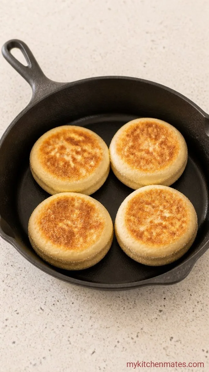 Step 6: Cook the Muffins on the Griddle