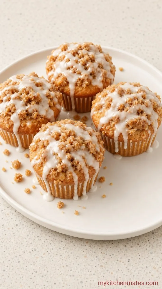 Apple Pie Cupcakes with Cinnamon Streusel Step 6: Cool and Drizzle the Cupcakes
