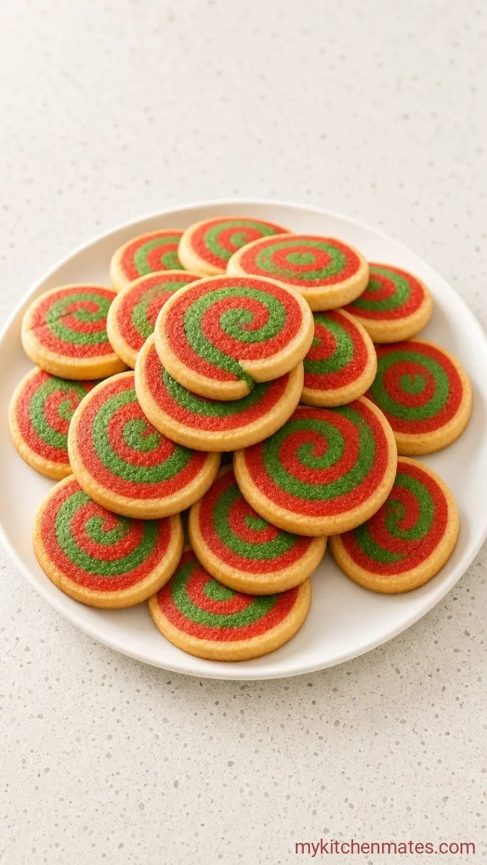 Red and Green Christmas Pinwheel Cookies Step 6: Cool and Serve the Cookies