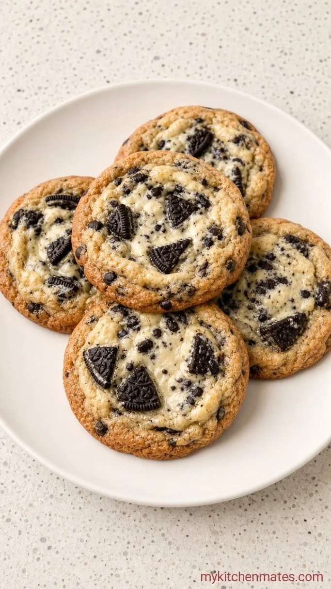 Soft and Chewy Oreo Cheesecake Cookies Step 6: Cool and Serve