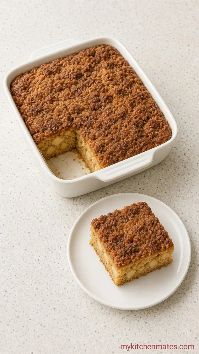 Moist Apple Sour Cream Coffee Cake with Cinnamon Streusel Step 6: Cool and Slice the Cake