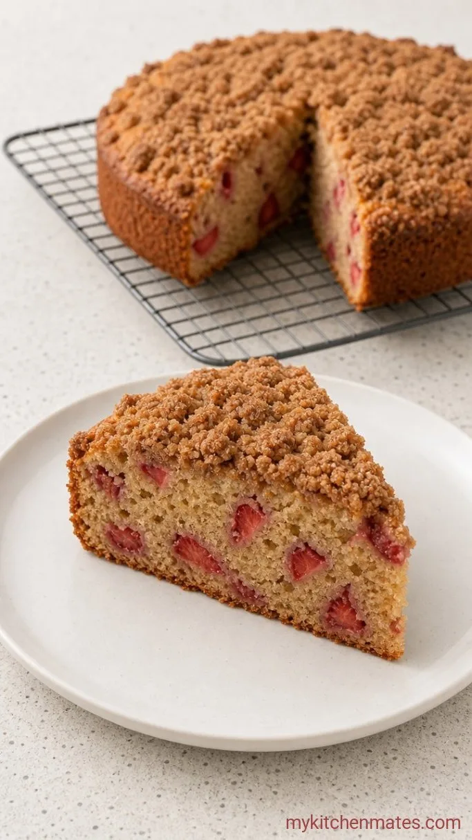 Tender Strawberry Coffee Cake with Brown Sugar Streusel Step 6: Cool and Slice
