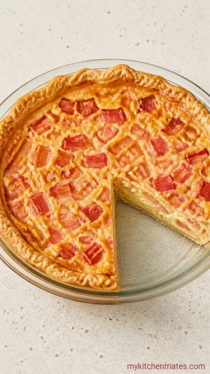Old-Fashioned Rhubarb Custard Pie Step 6: Cool and Slice