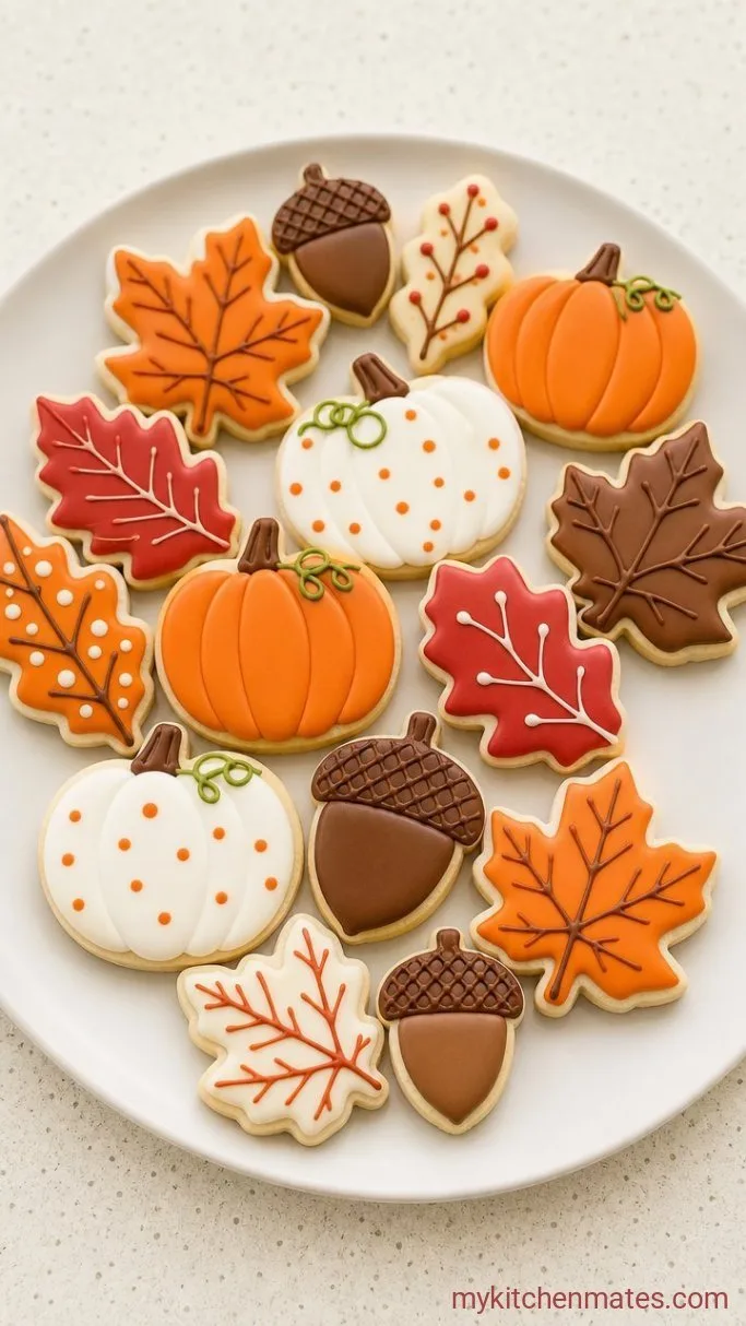 Soft and Buttery Fall Sugar Cookies (Perfect for Cut-Outs) Step 6: Decorate with Royal Icing